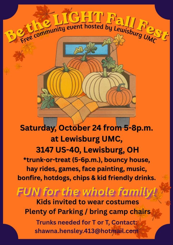 Be the Light Fall Fest UMC Church Flyer